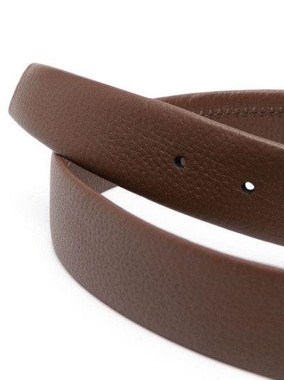 Canali engraved-logo buckle belt outlook
