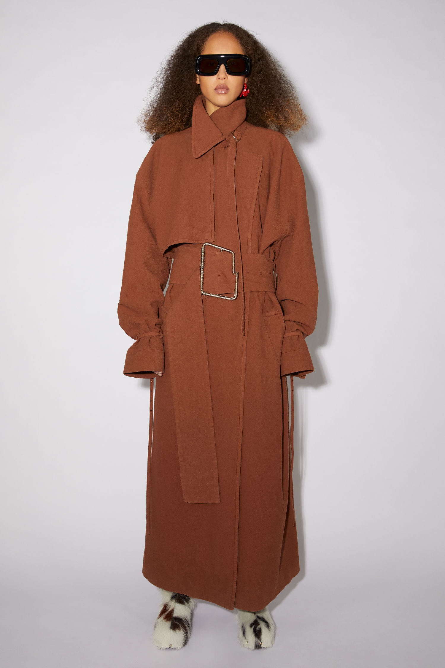 Belted trench coat - Walnut brown - 2