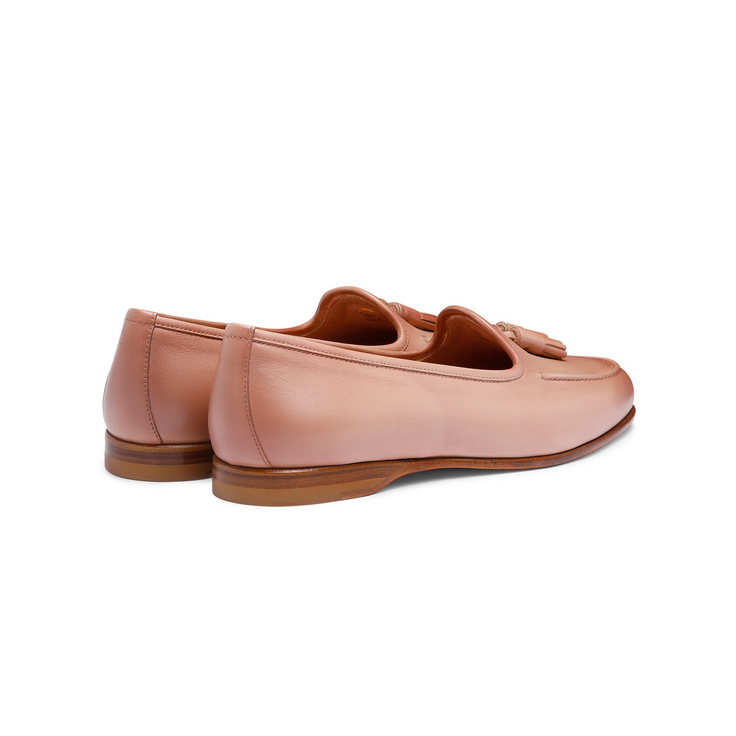 Women's pink leather Andrea tassel loafer - 3