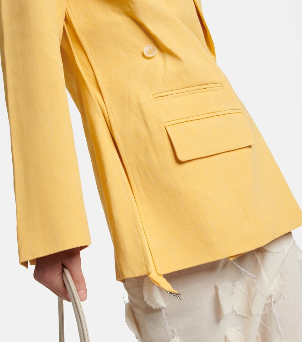 La Veste Tibau linen-blend blazer - 5