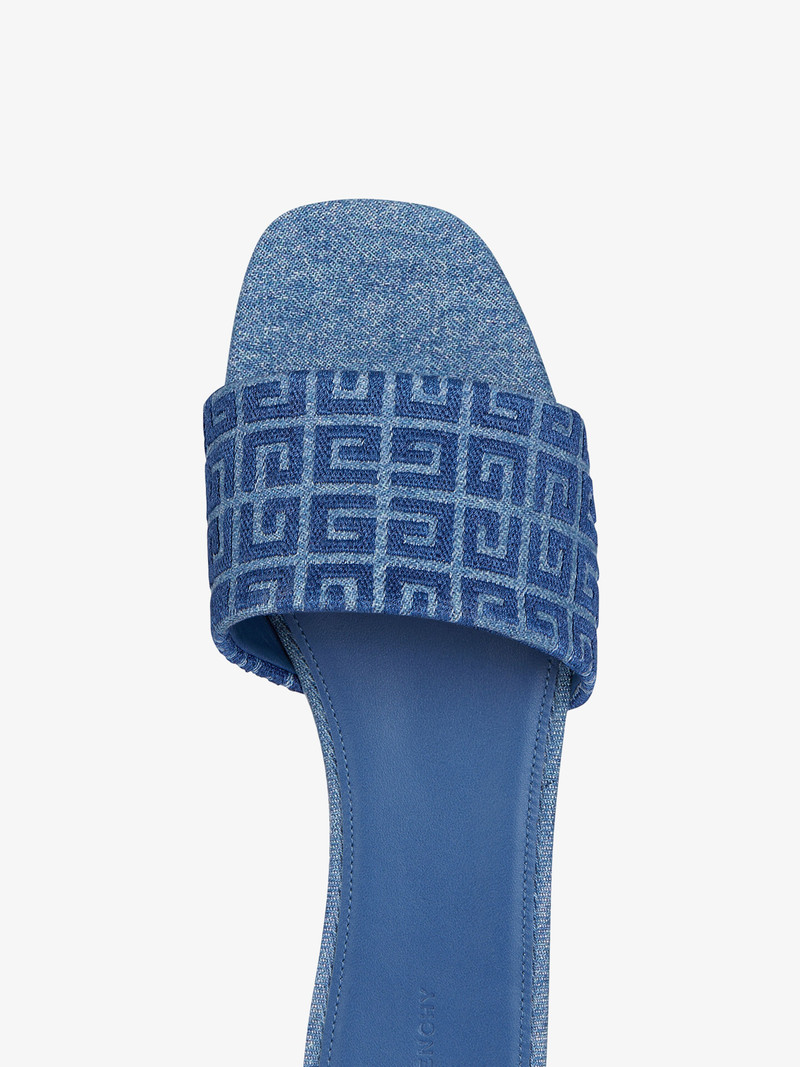 4G FLAT MULES IN 4G DENIM 5