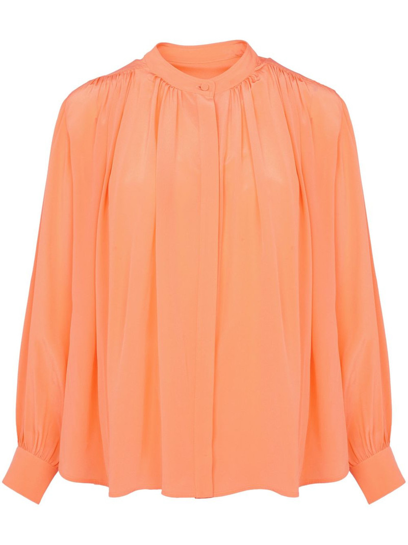 pleated silk shirt 1