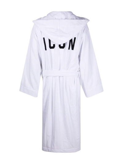DSQUARED2 logo embroidered bath robe outlook