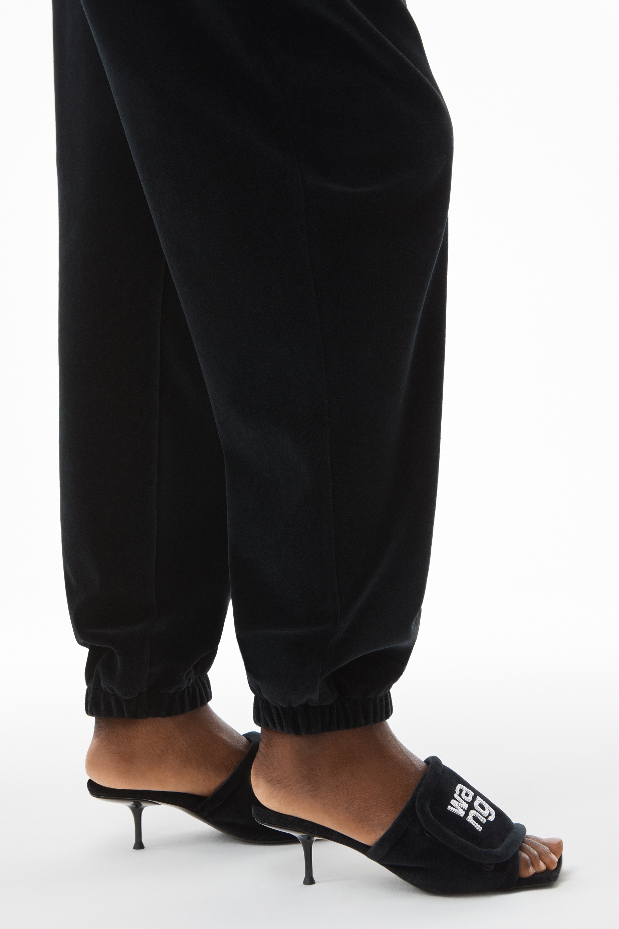 CRYSTAL LOGO SWEATPANT IN SOFT VELOUR - 5