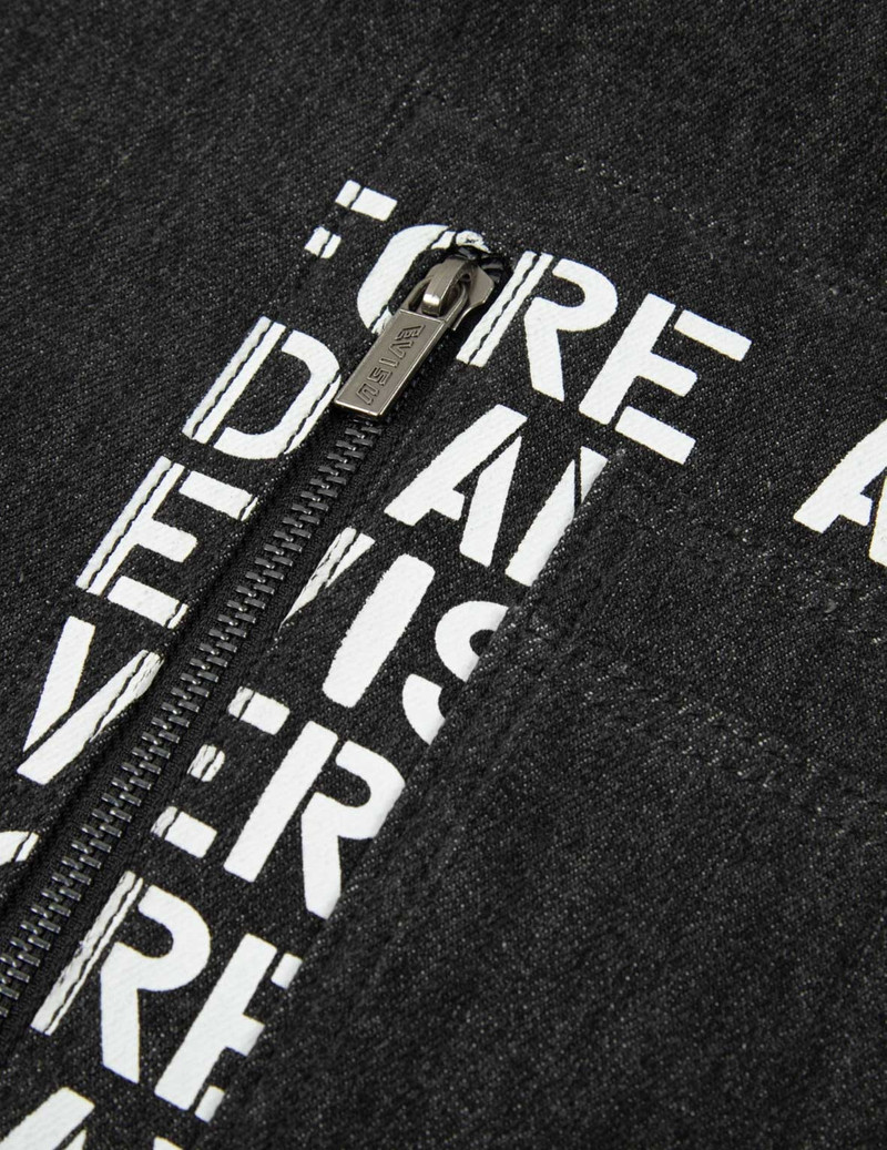 AUTO-RACING STYLE LOGO PRINT DENIM TOTE BAG 5