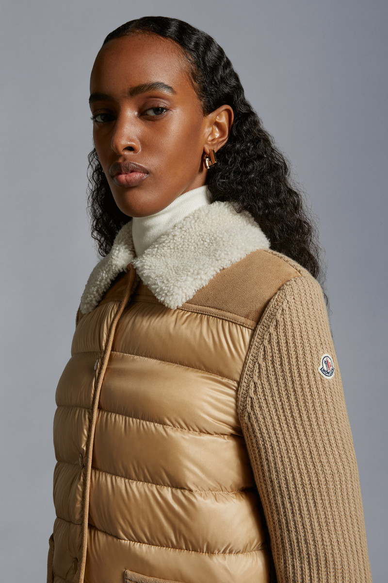 Padded Wool & Shearling Cardigan 4