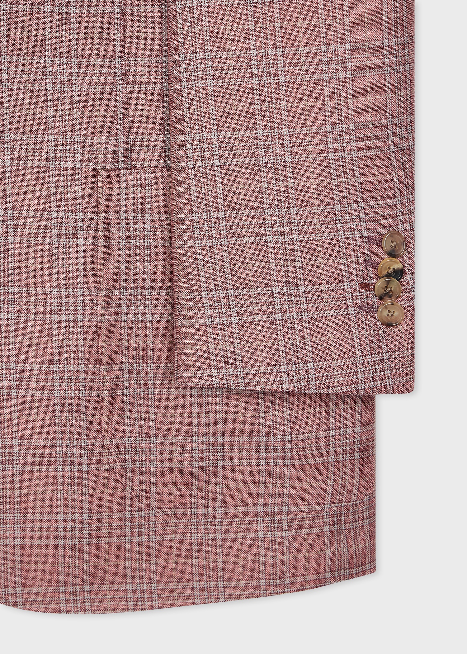 Red Check Wool Buggy Lined Blazer - 2