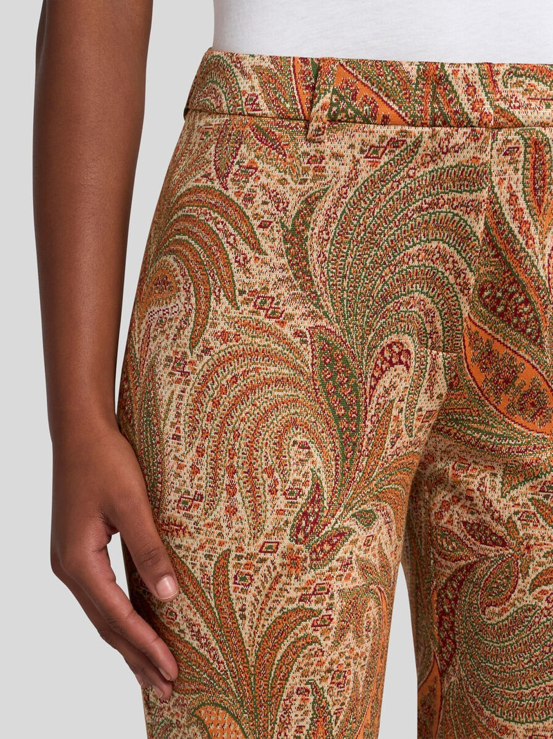 Etro PAISLEY JACQUARD TROUSERS outlook