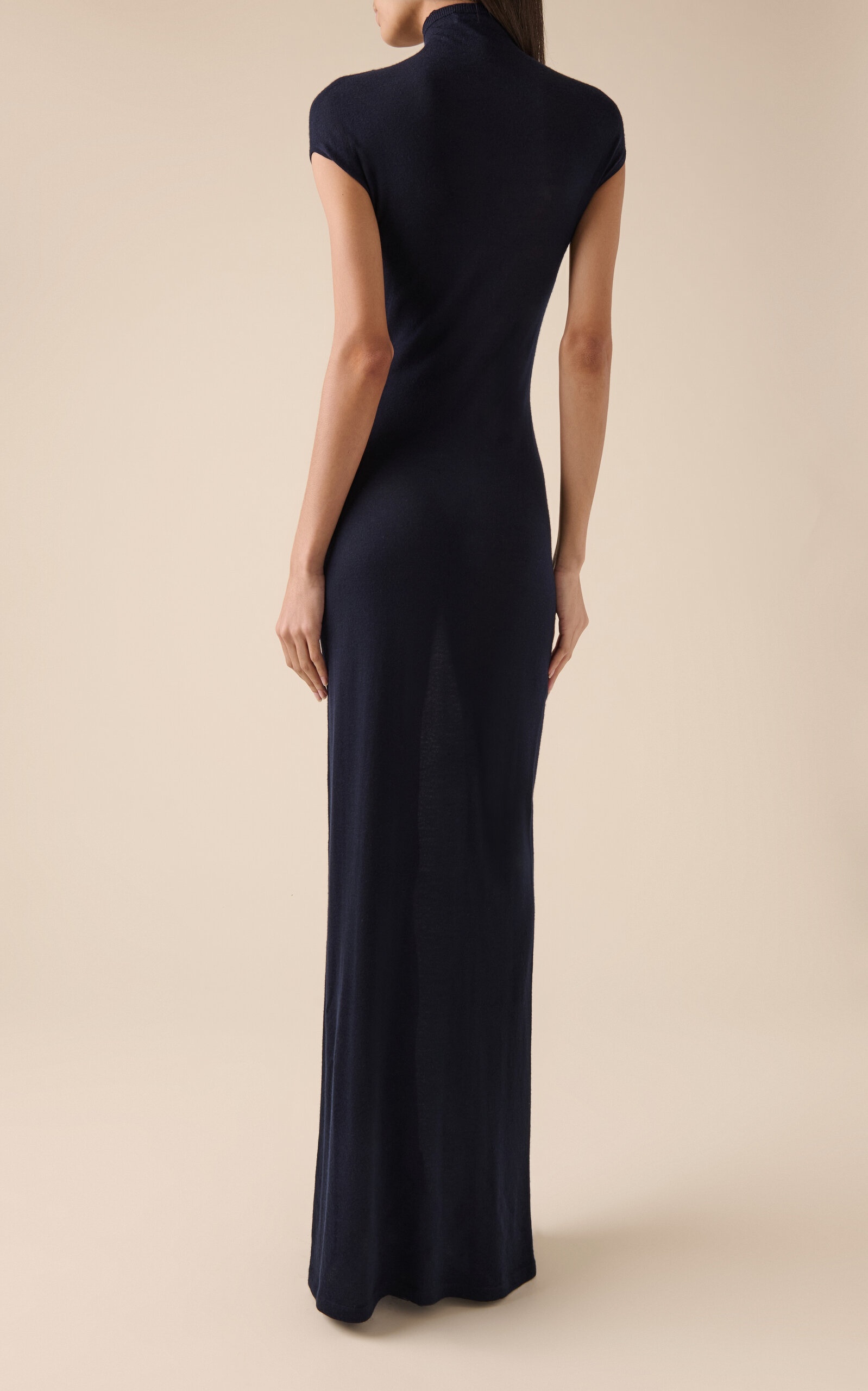Cashmere-Wool Maxi Dress blue - 4