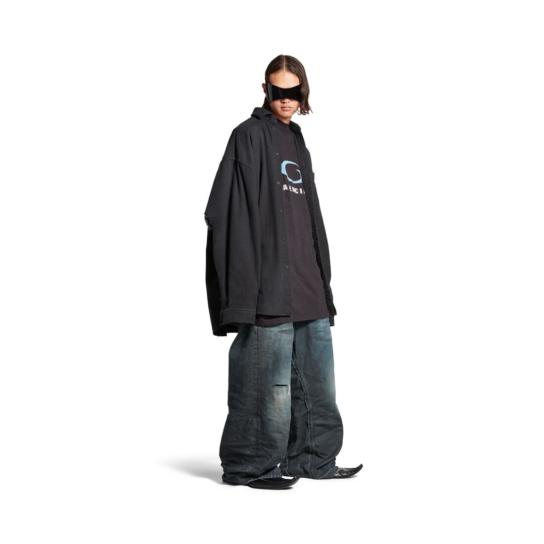 Men's Loop Sports Icon Layered Shirt in Black - 2