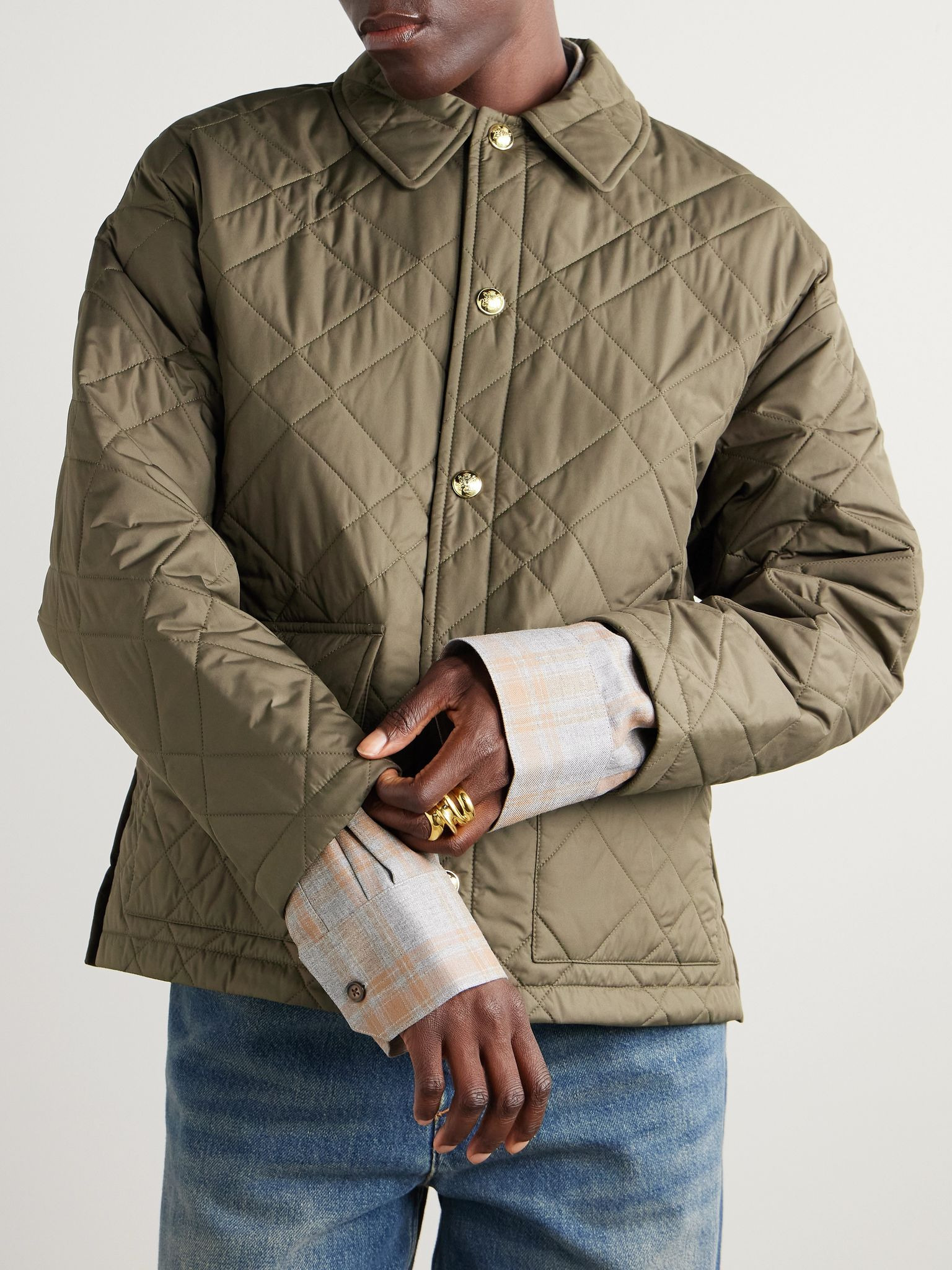 Helah quilted shell jacket Green - 3