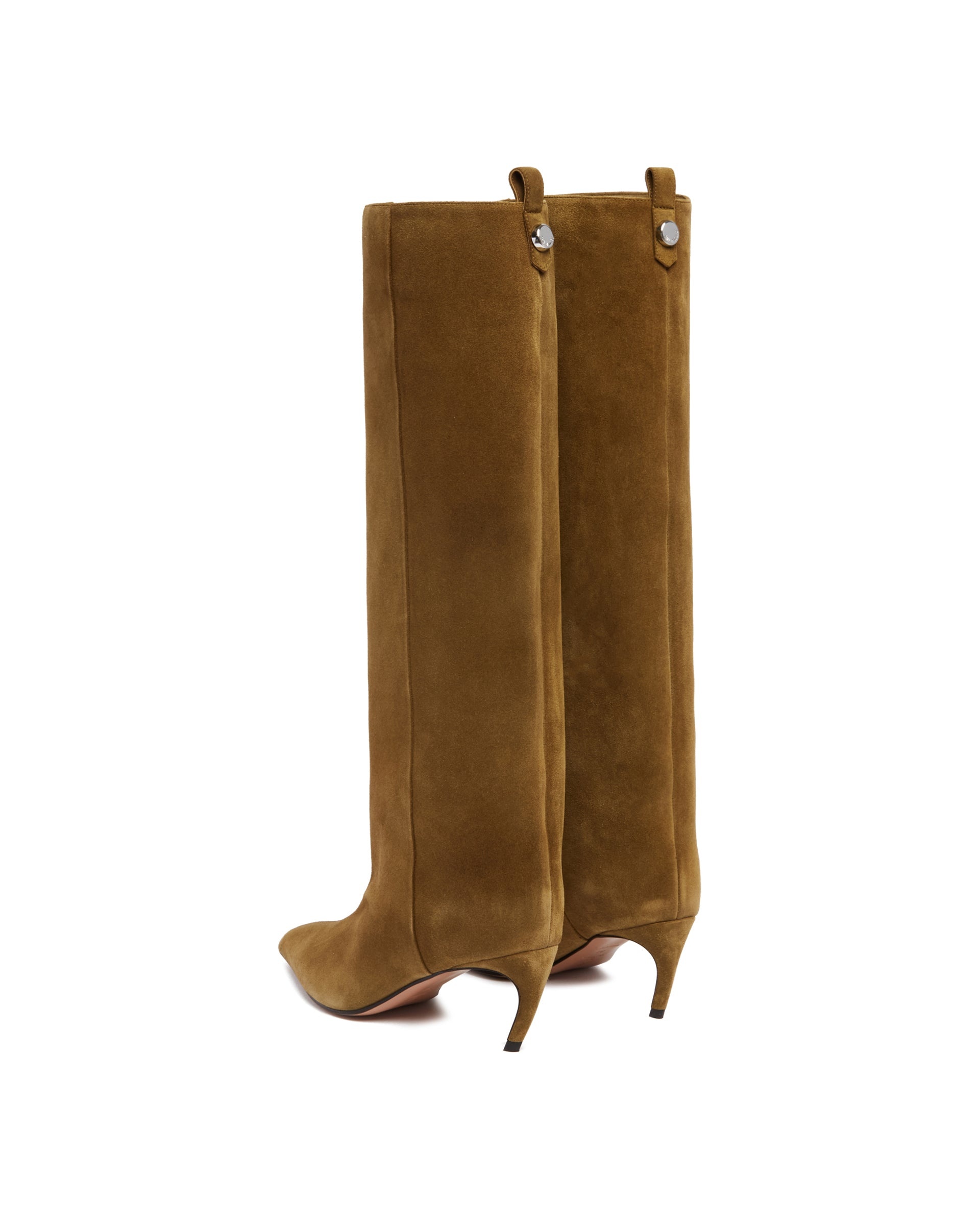 Green Suede Lea Boots - 5