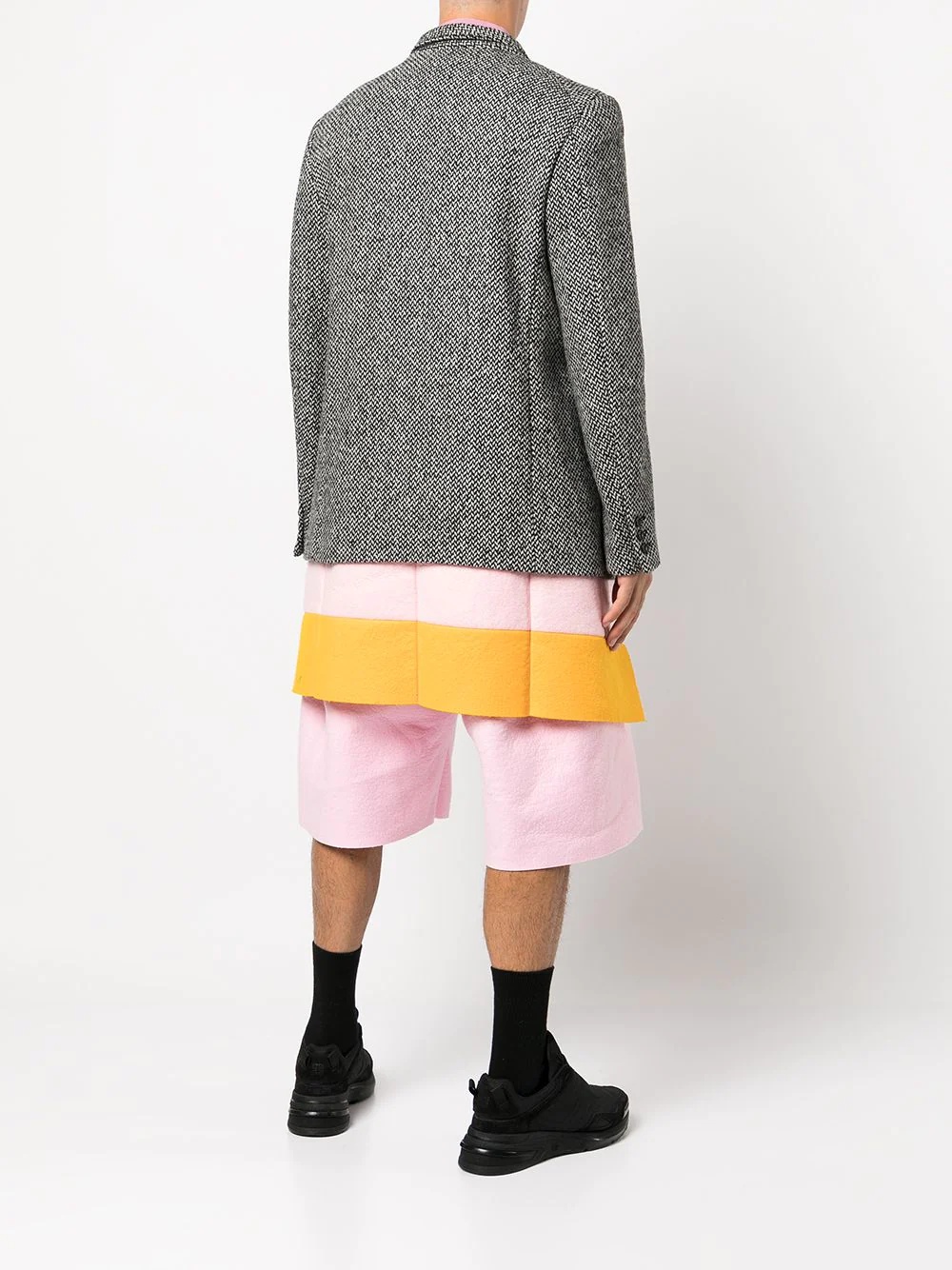 colour-block panelled blazer - 4