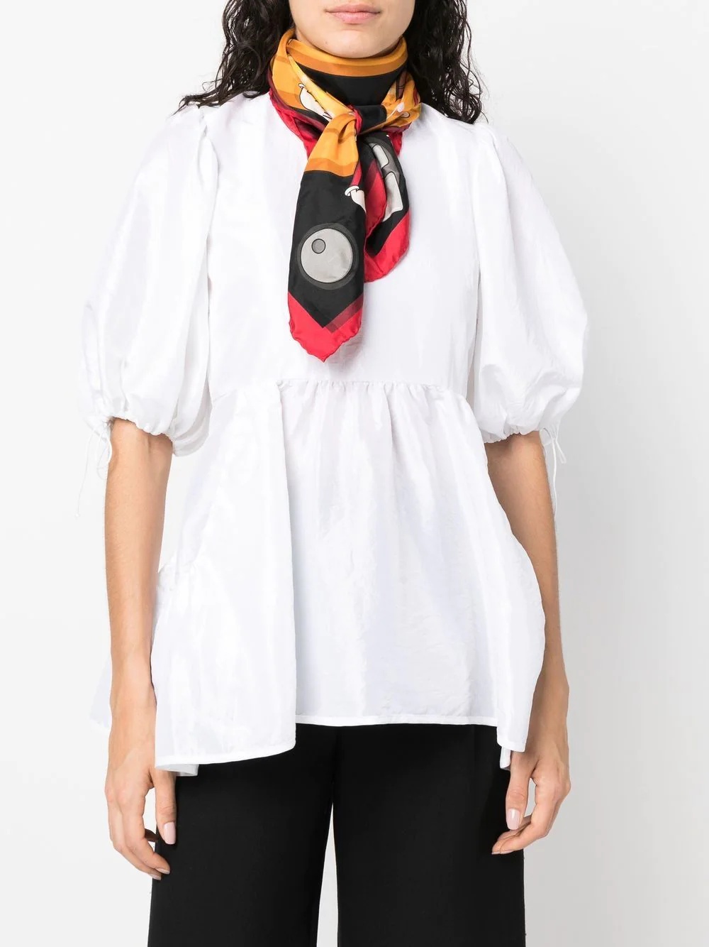 Olive Oyl-motif silk scarf - 2