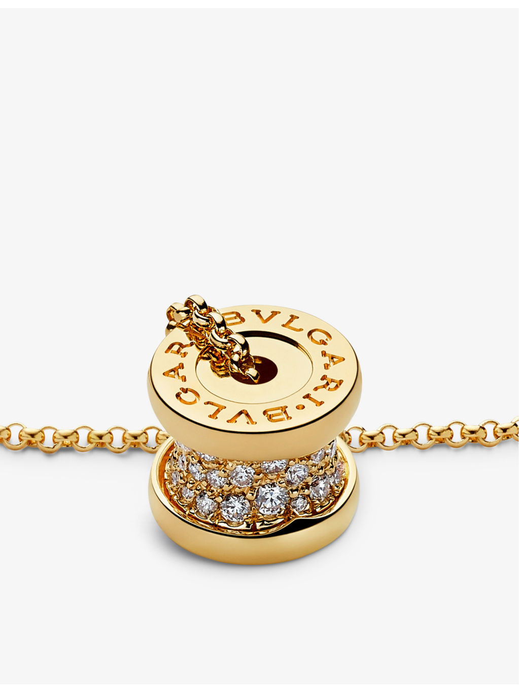 B.zero1 18ct yellow-gold and 0.31ct brilliant-cut diamond pendant necklace - 4