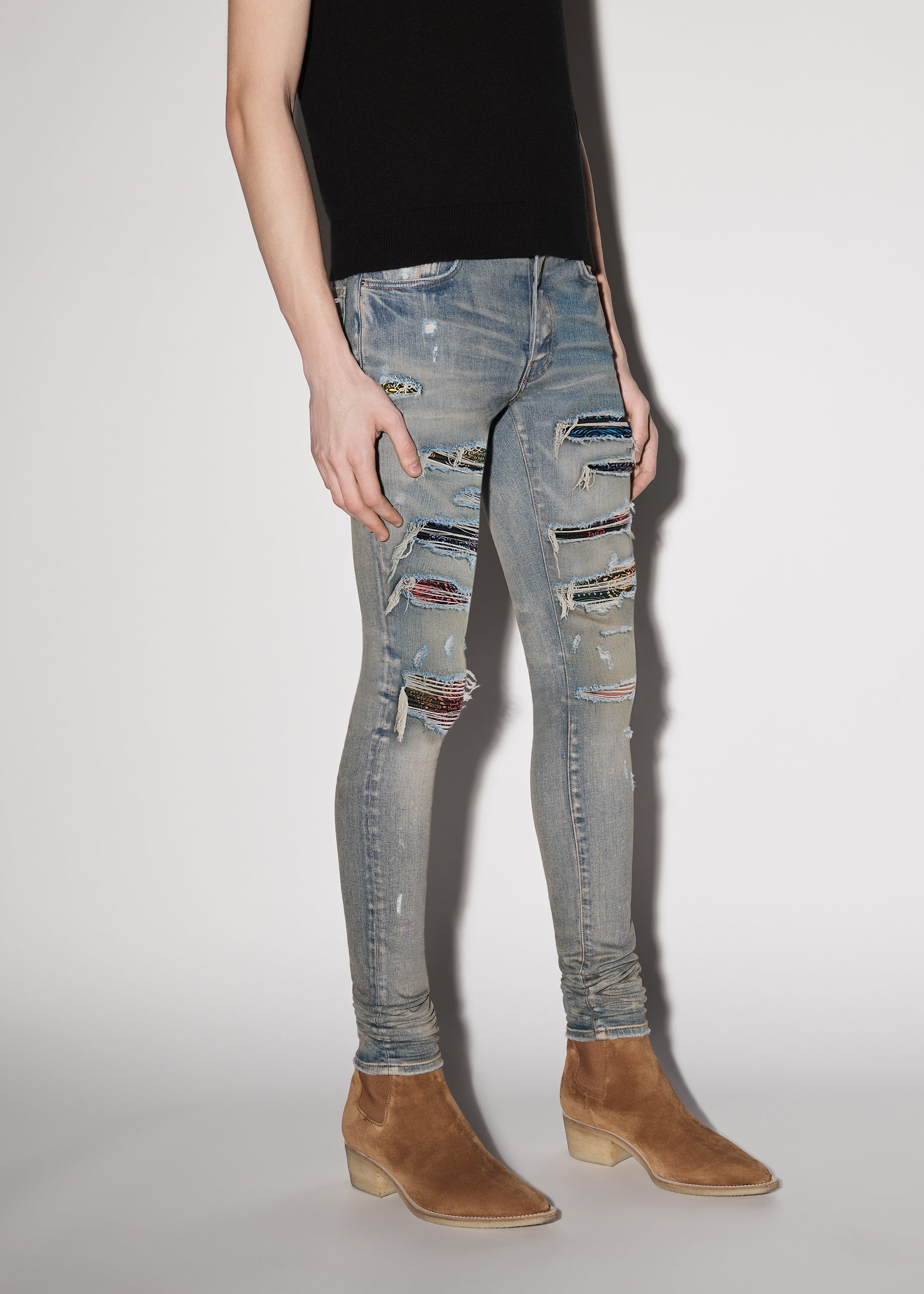 RAINBOW PAISLEY THRASHER JEAN - 3