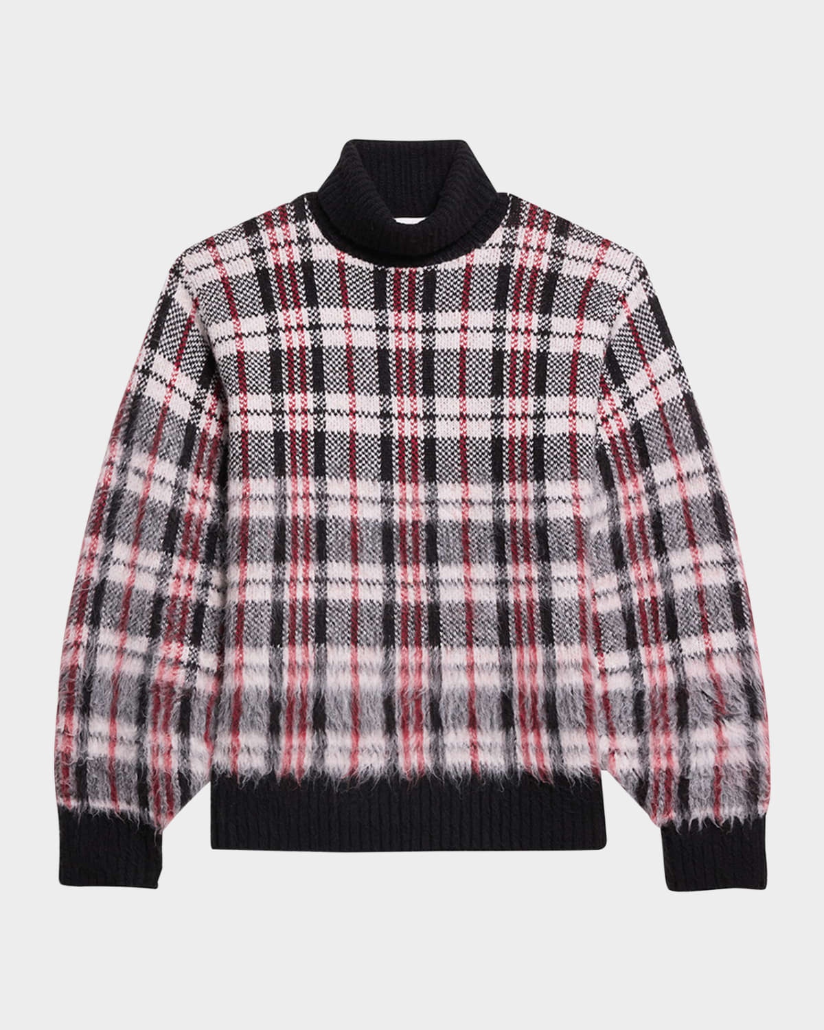 Men's Chunky Plaid Turtleneck - 1