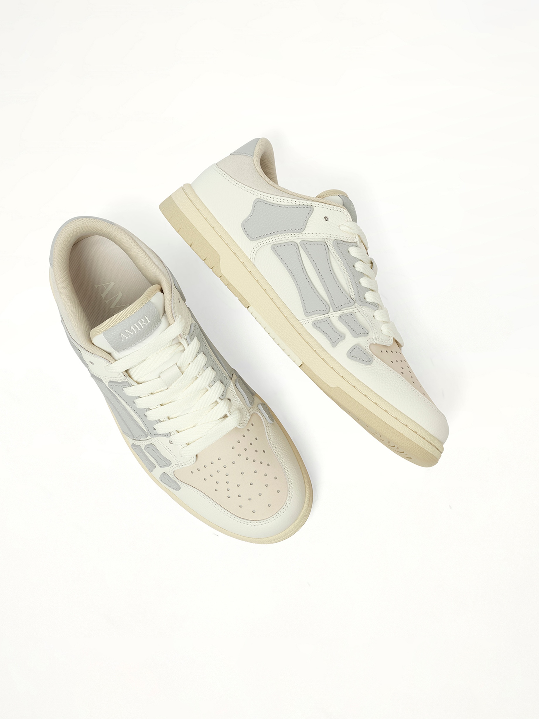 Skeleton Top Low Sneaker in Grey - 3