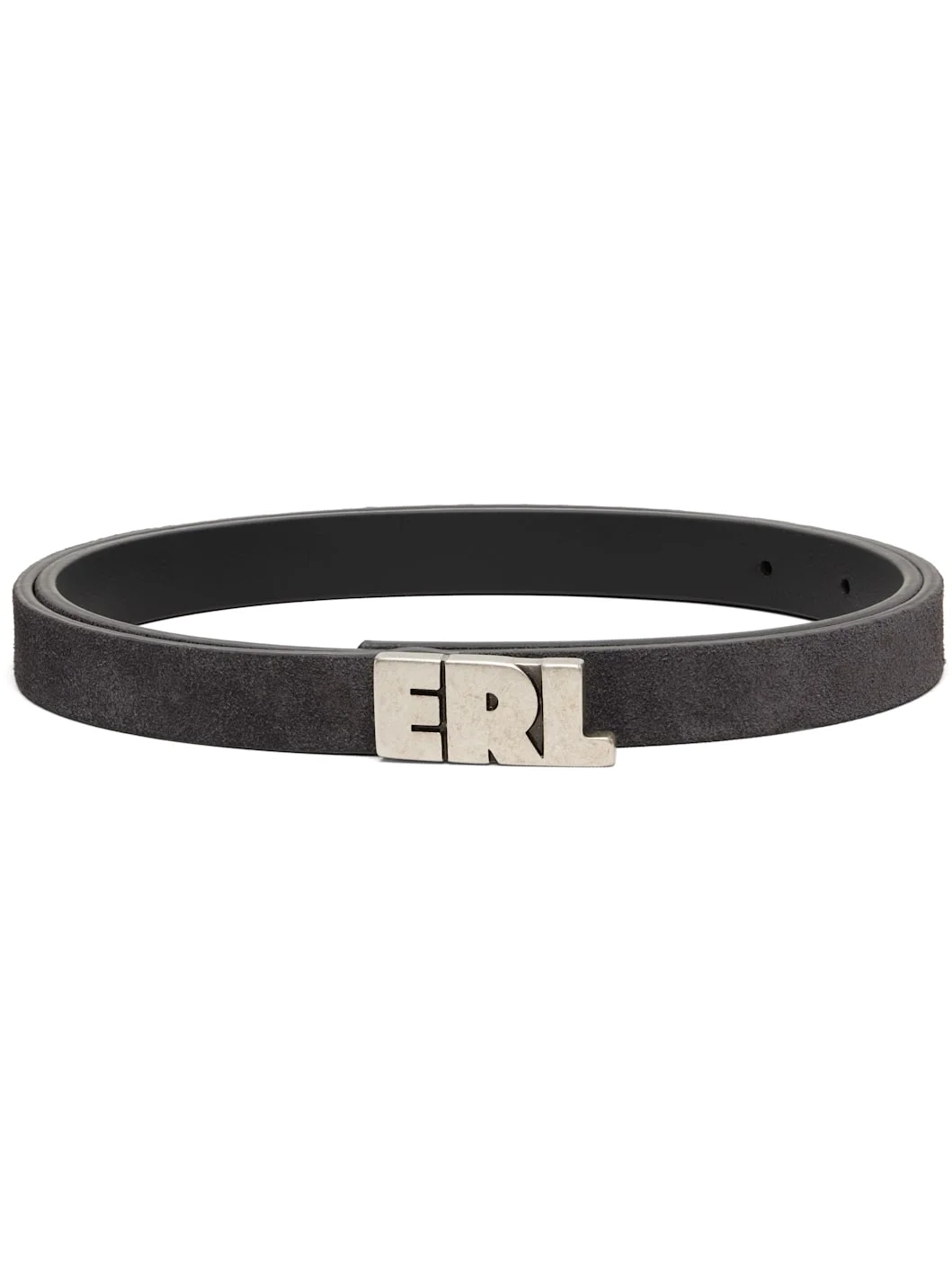Gray 'ERL' Leather Belt - 1
