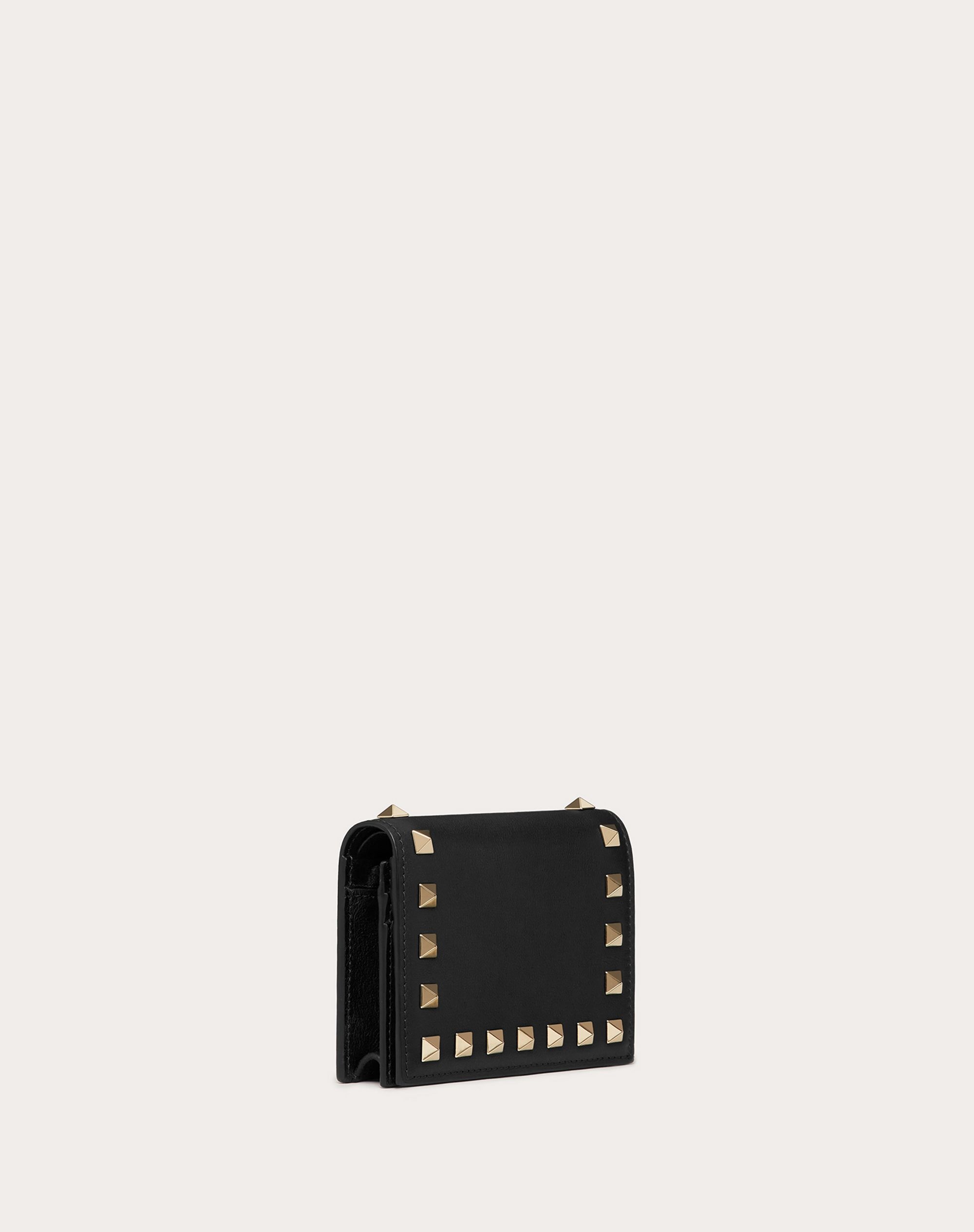 COMPACT ROCKSTUD CALFSKIN WALLET - 4