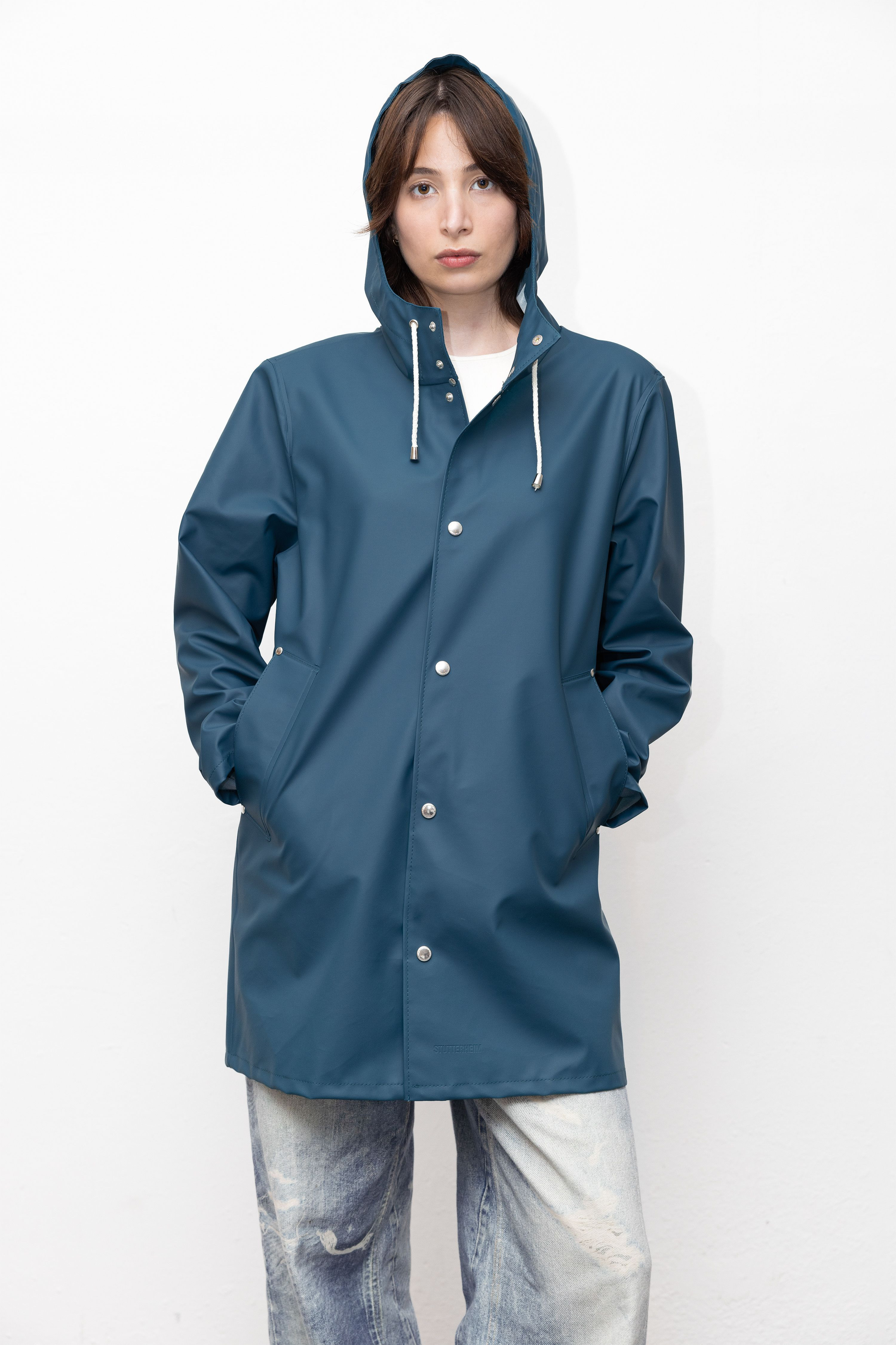 Stockholm Lightweight Raincoat Petrol blue - 1