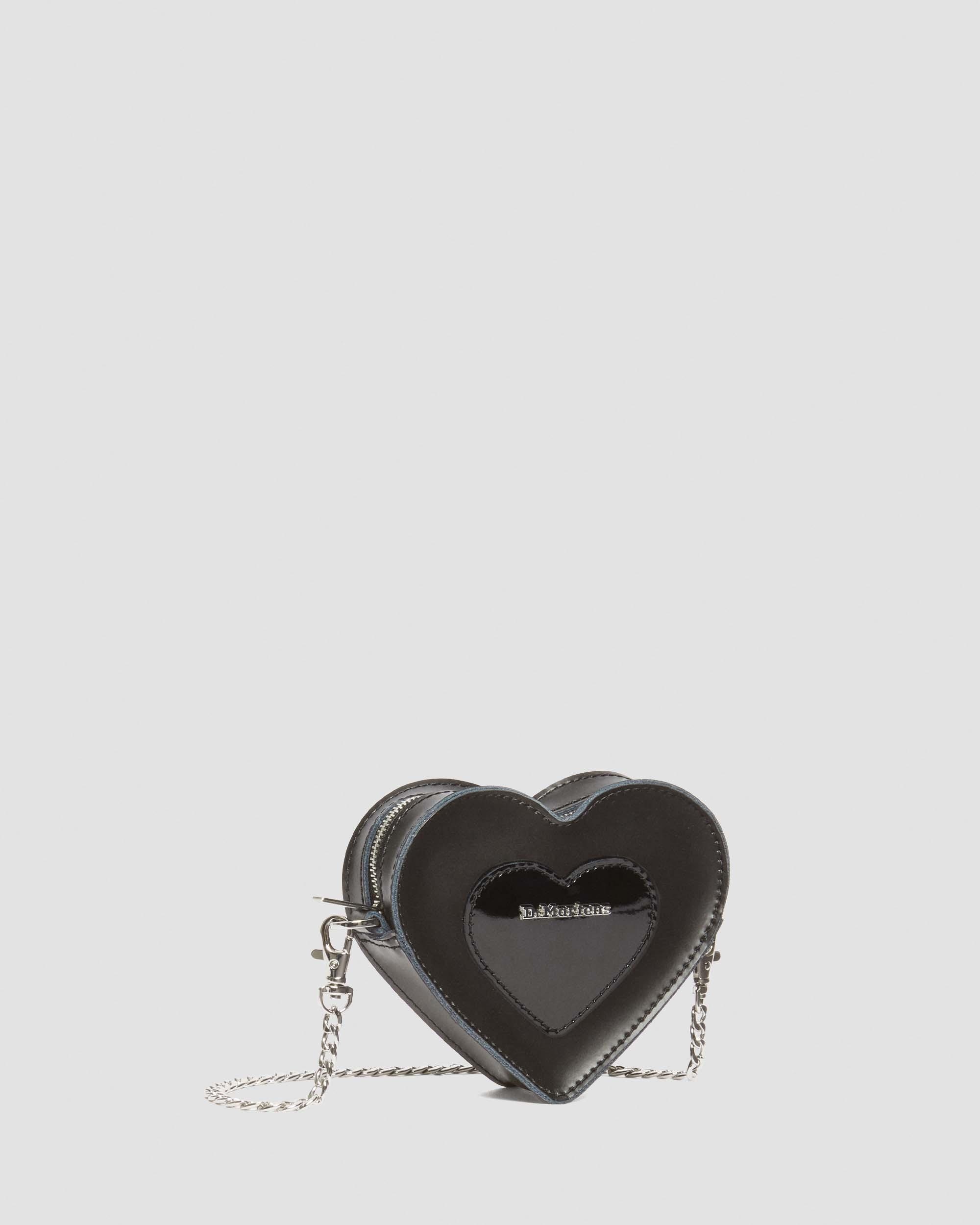 Mini Heart Shaped Kiev & Patent Leather Bag - 7