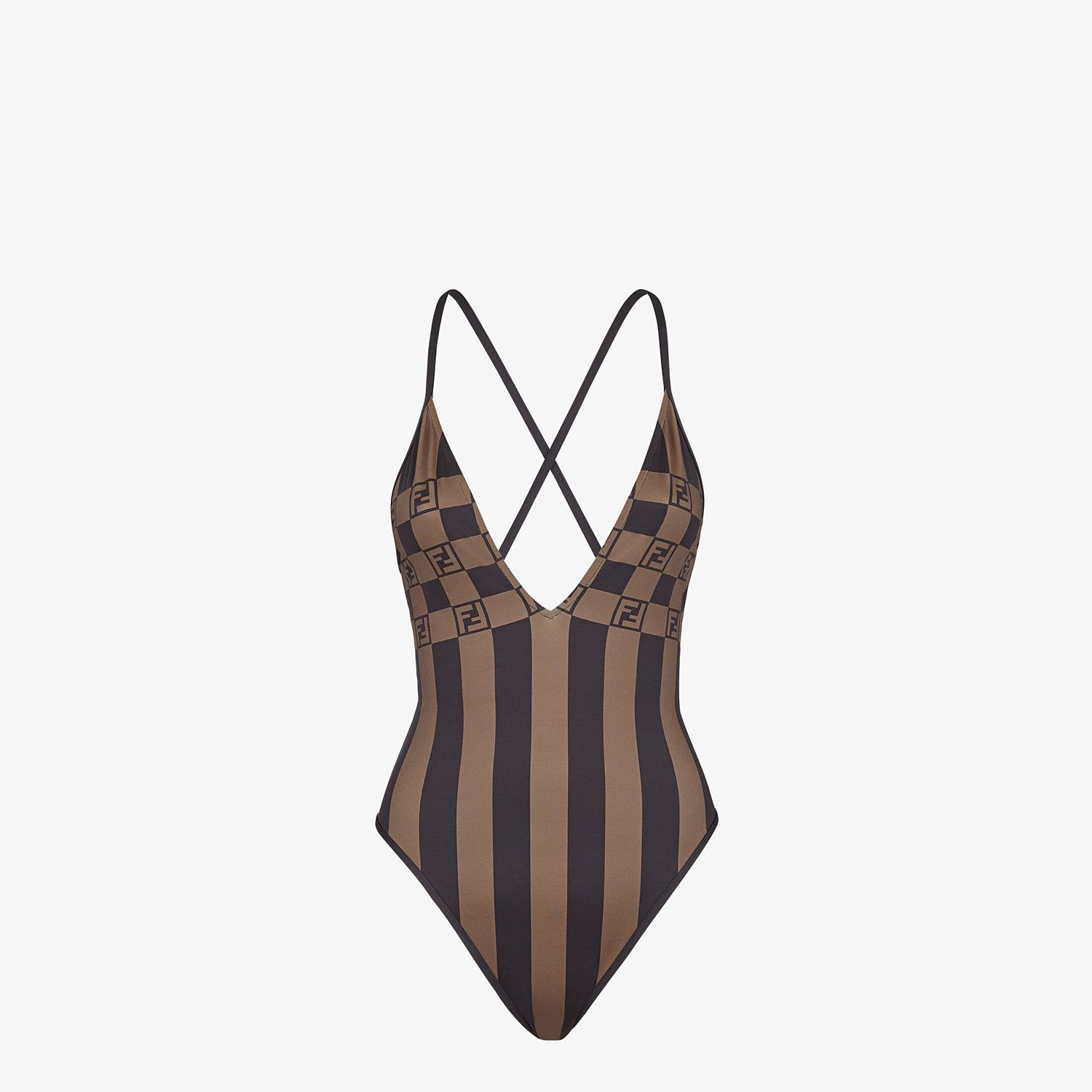 Brown Lycra® swimsuit - 1