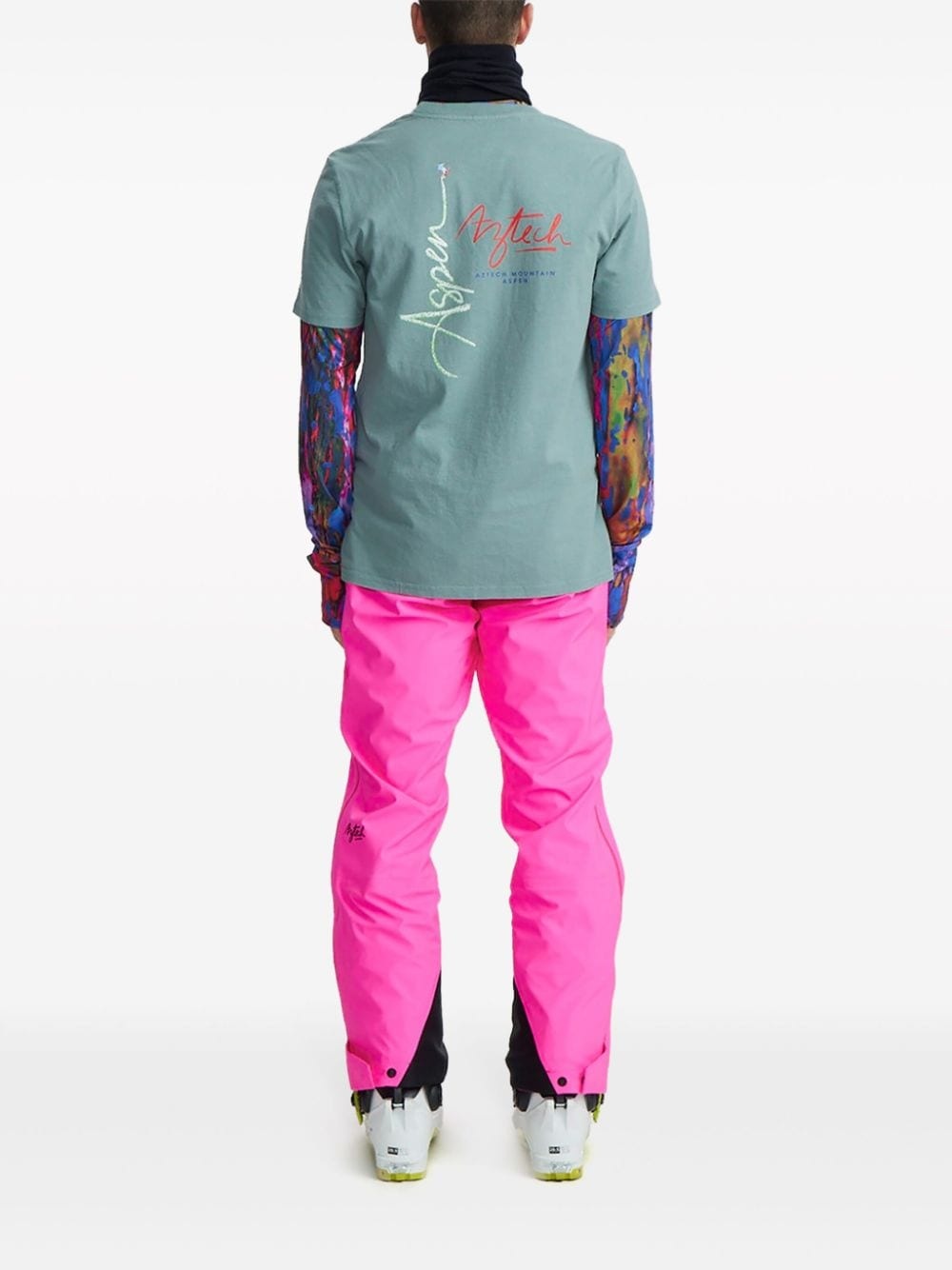 Planet Aspen logo-print T-shirt - 3