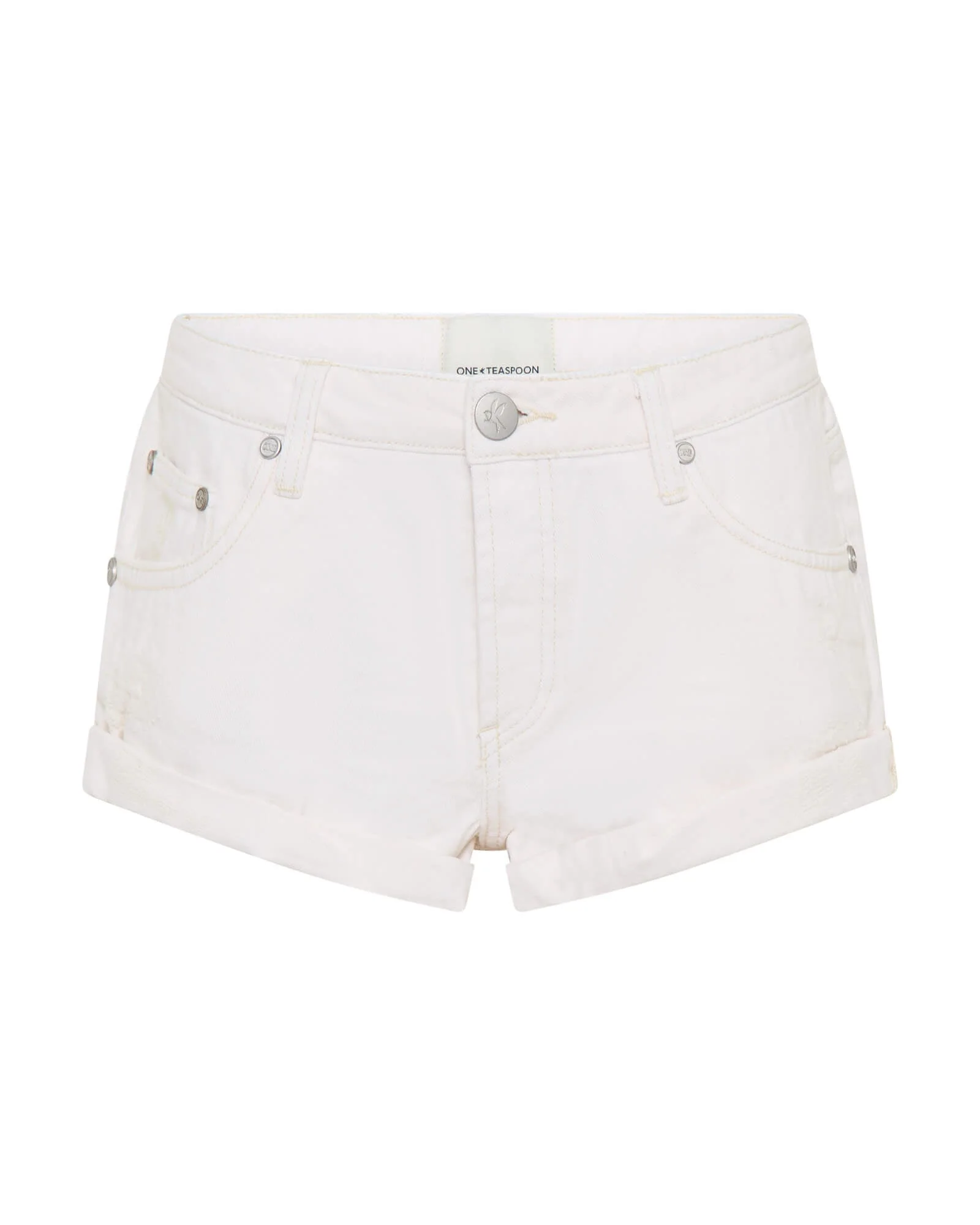Bandits Low Waist Denim Shorts - Milk White - 1