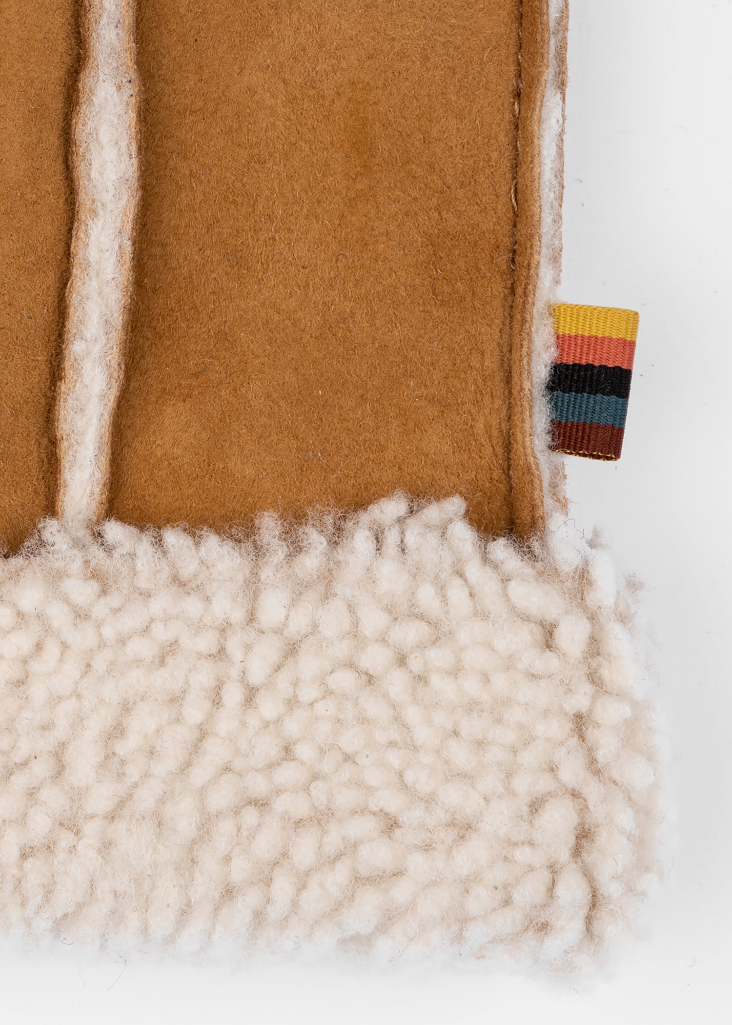 Tan Shearling Mittens - 3