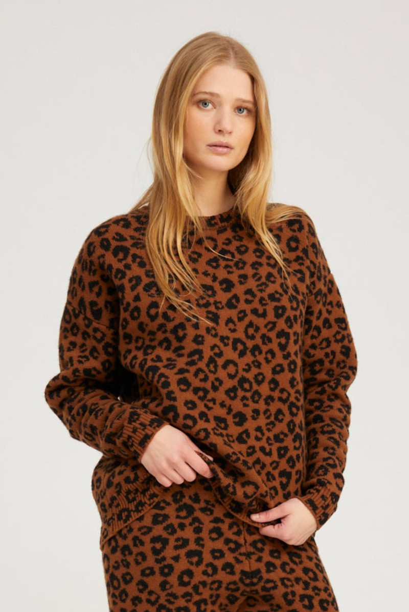 LEOPARD CASHMERE SWEATSHIRT 1