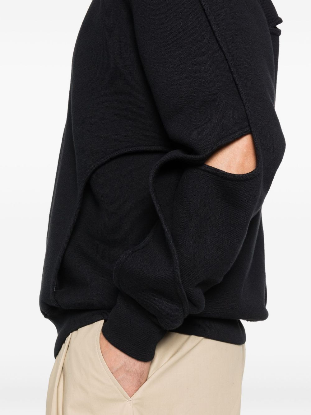 Linear cut-out sweatshirt - 5