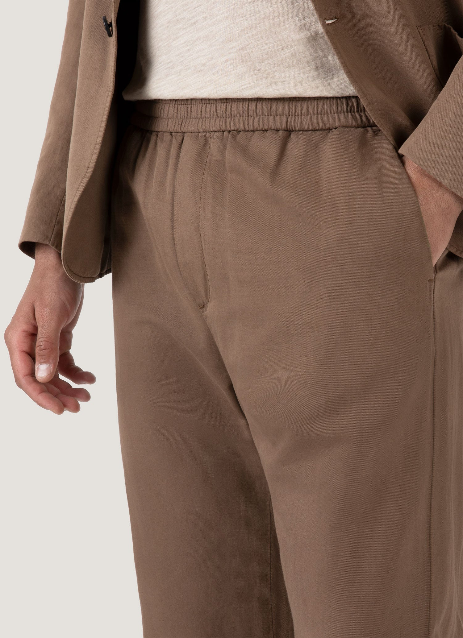 Cotton Linen Drawstring Trouser - 6