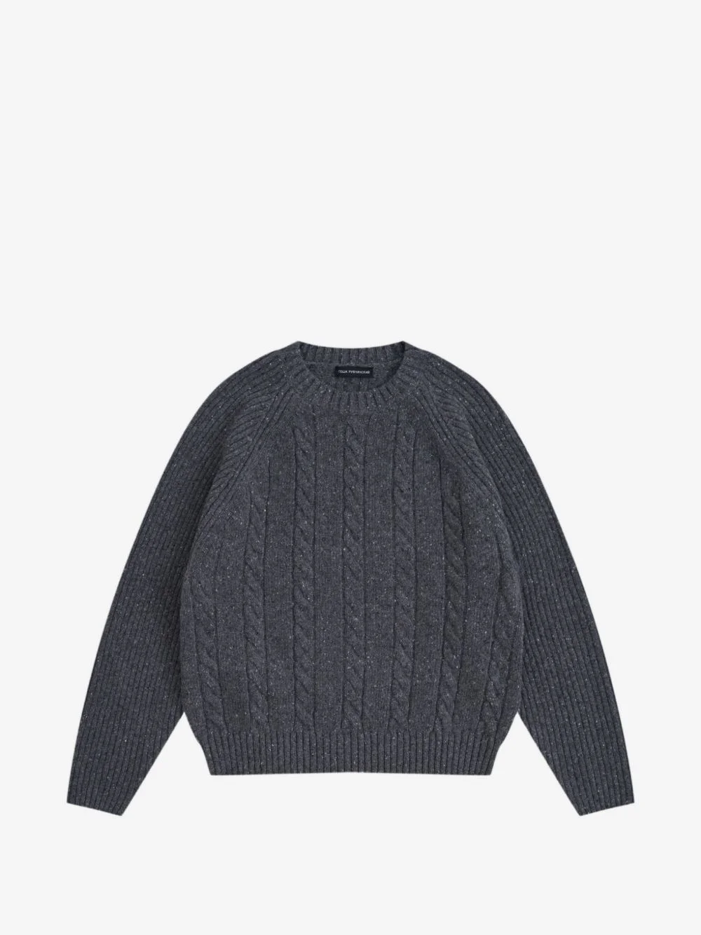 cable-knit flecked sweater - 1