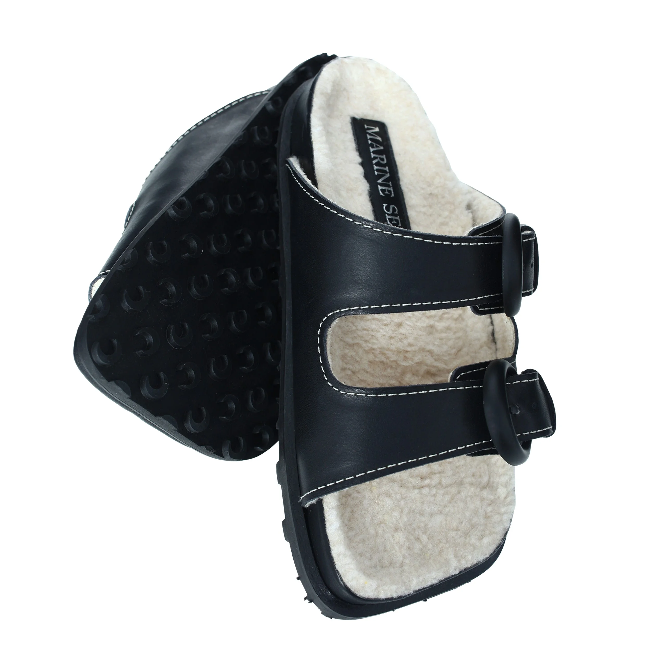 VEGETABLE TANNED SLIDE SANDAL - 1