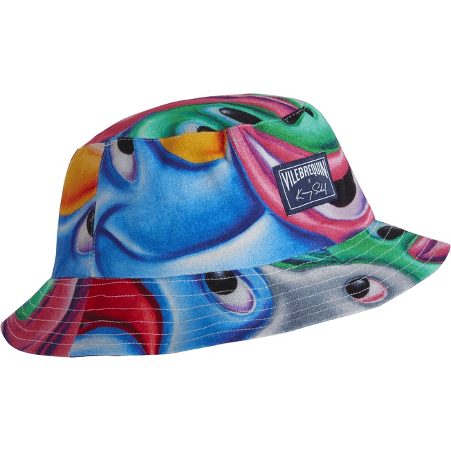 Men Bucket Hat Faces In Places - Vilebrequin x Kenny Scharf - 1