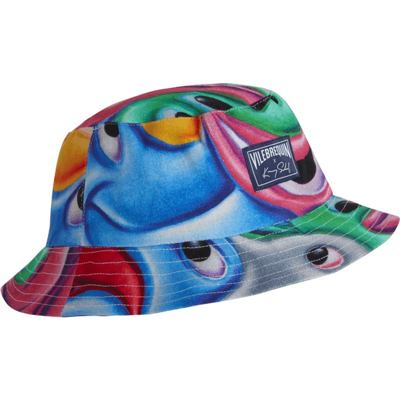 Men Bucket Hat Faces In Places - Vilebrequin x Kenny Scharf 1