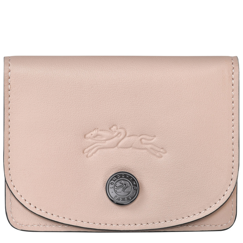 Le Pliage Xtra Card holder Nude - Leather 1