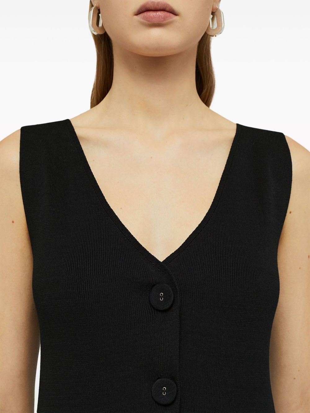 V-neck knitted midi dress - 5