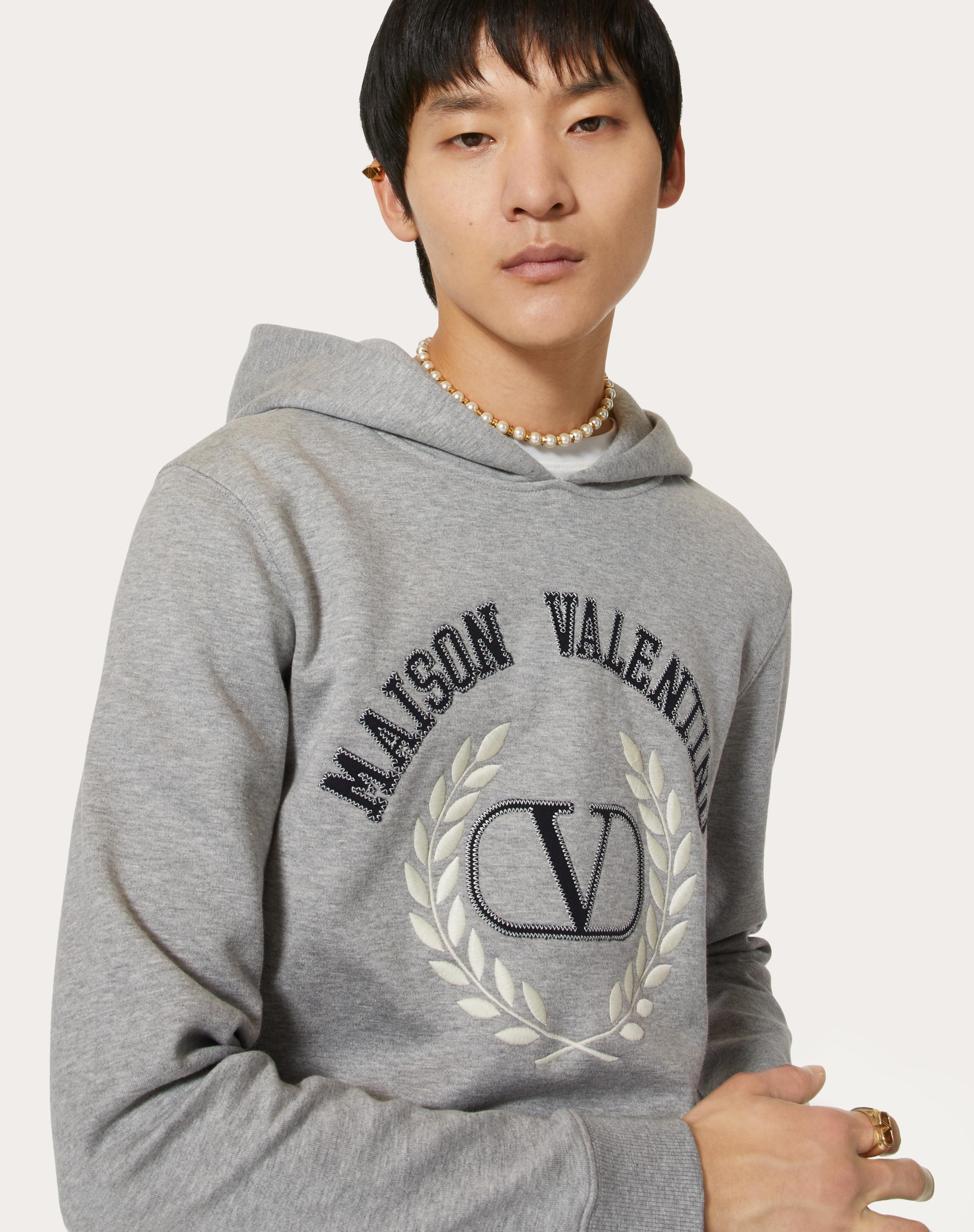 MAISON VALENTINO EMBROIDERED COTTON SWEATSHIRT - 5