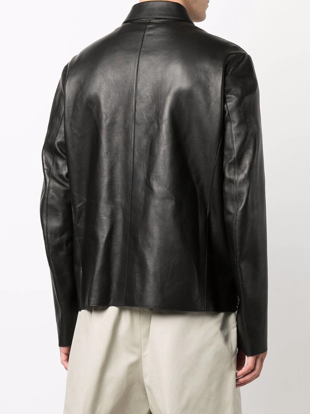 lambskin shirt jacket - 4