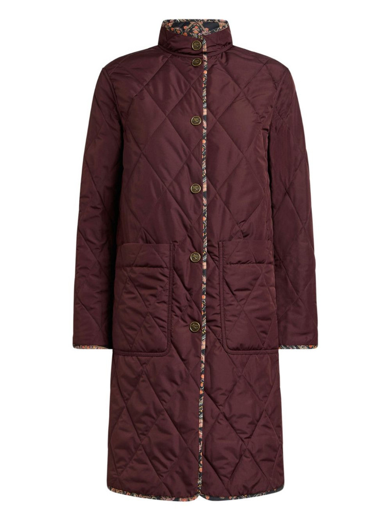 quilted floral paisley-motif coat 3
