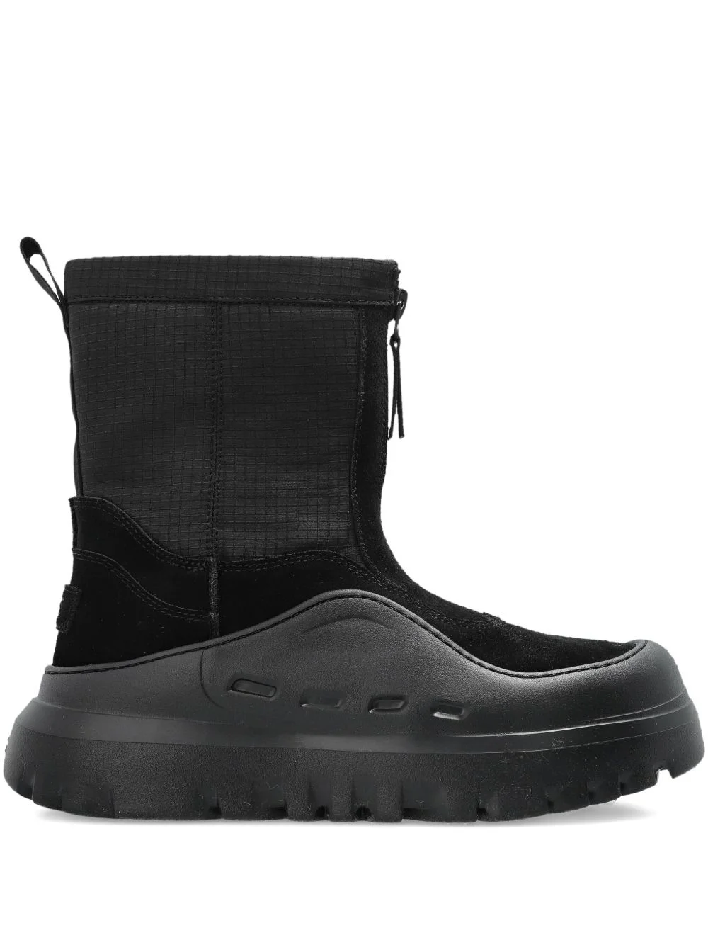 zip suede sneakers - 1