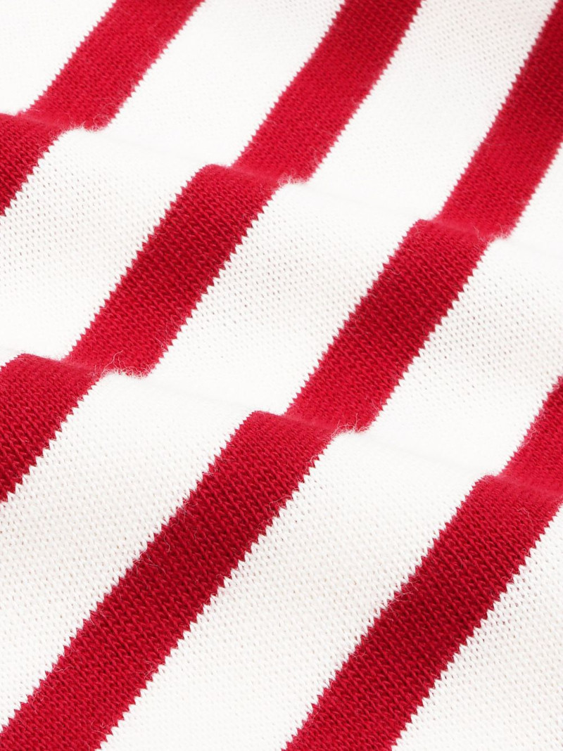 logo-embroidered striped T-shirt 4