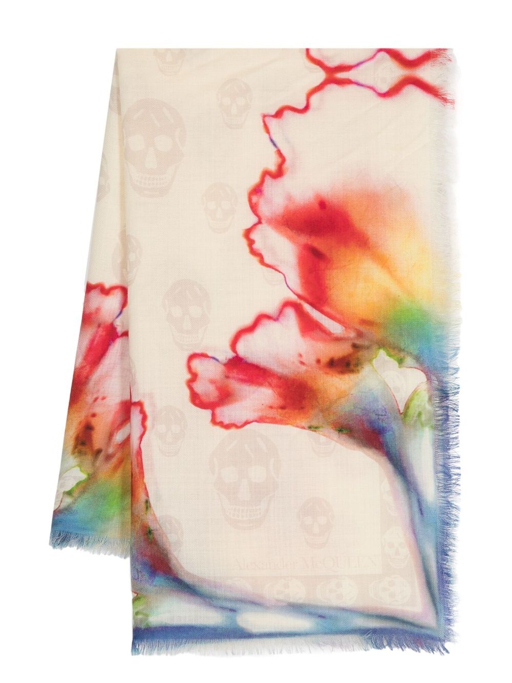 Solarised Flower wool scarf - 1