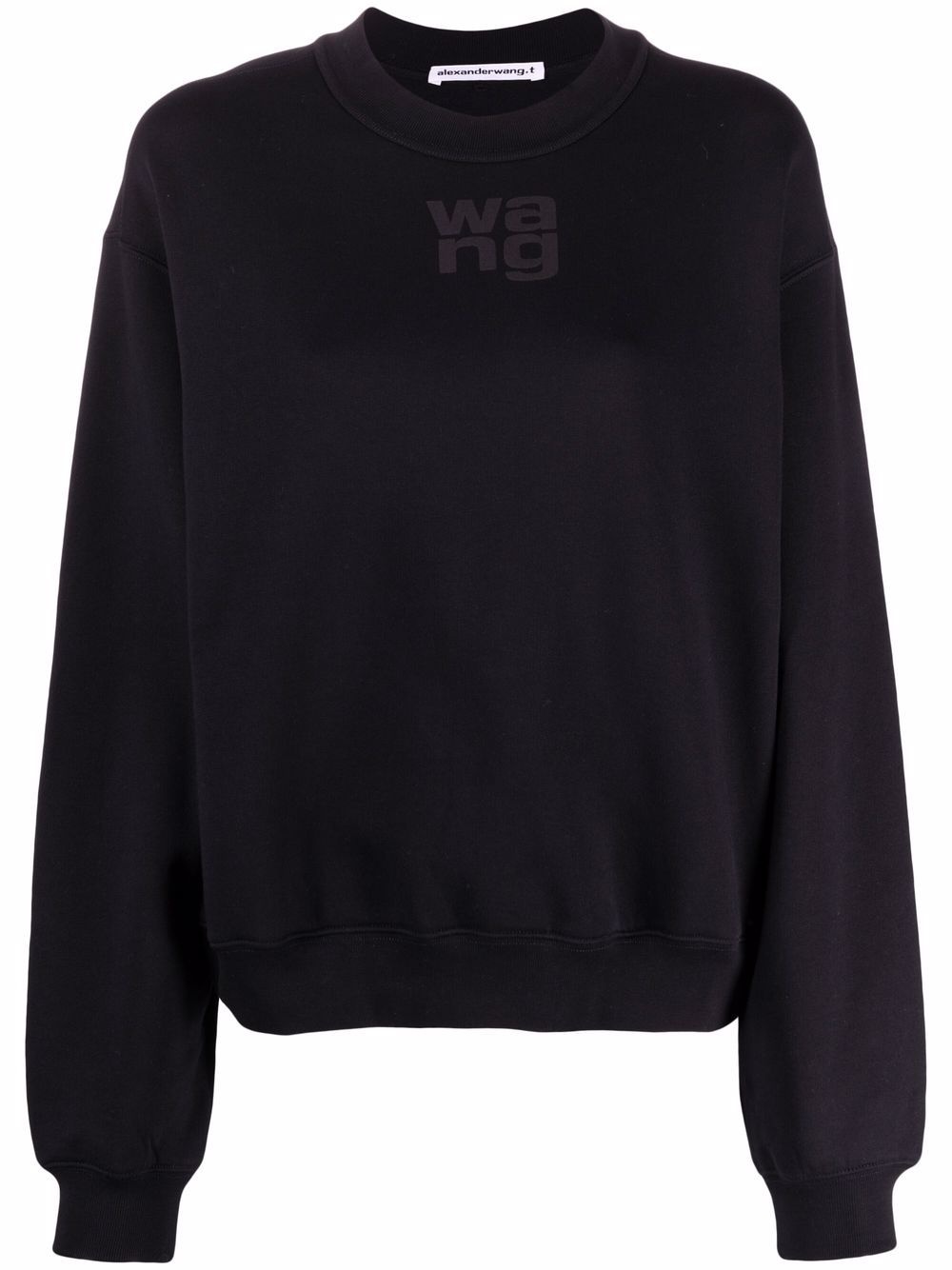 logo-print crew neck sweatshirt - 1