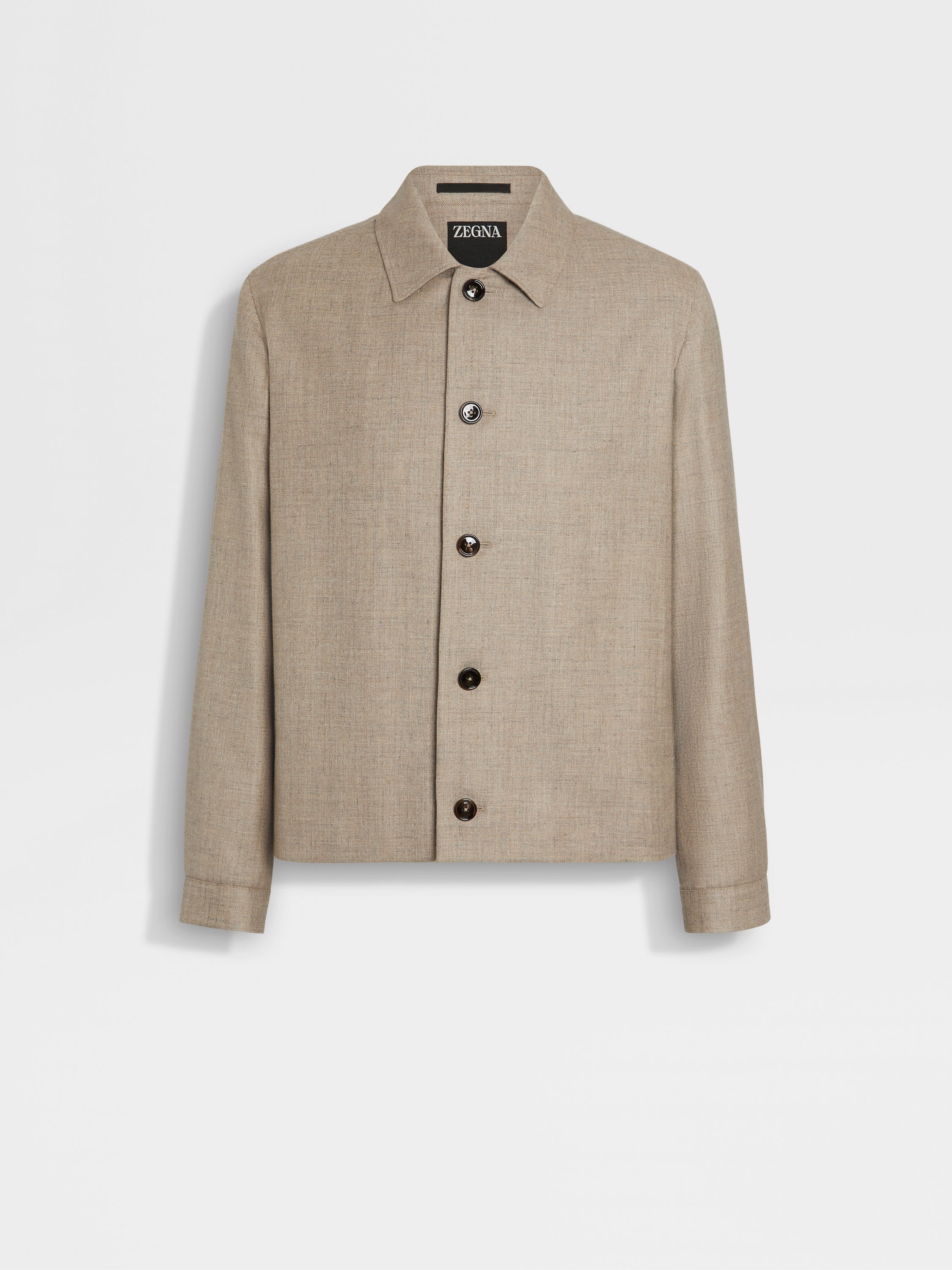 CASHMERE SILK AND LINEN CHORE JACKET - 1