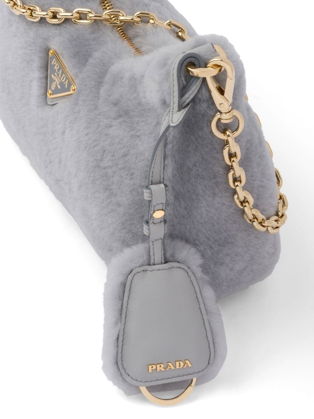 mini shearling shoulder bag - 4