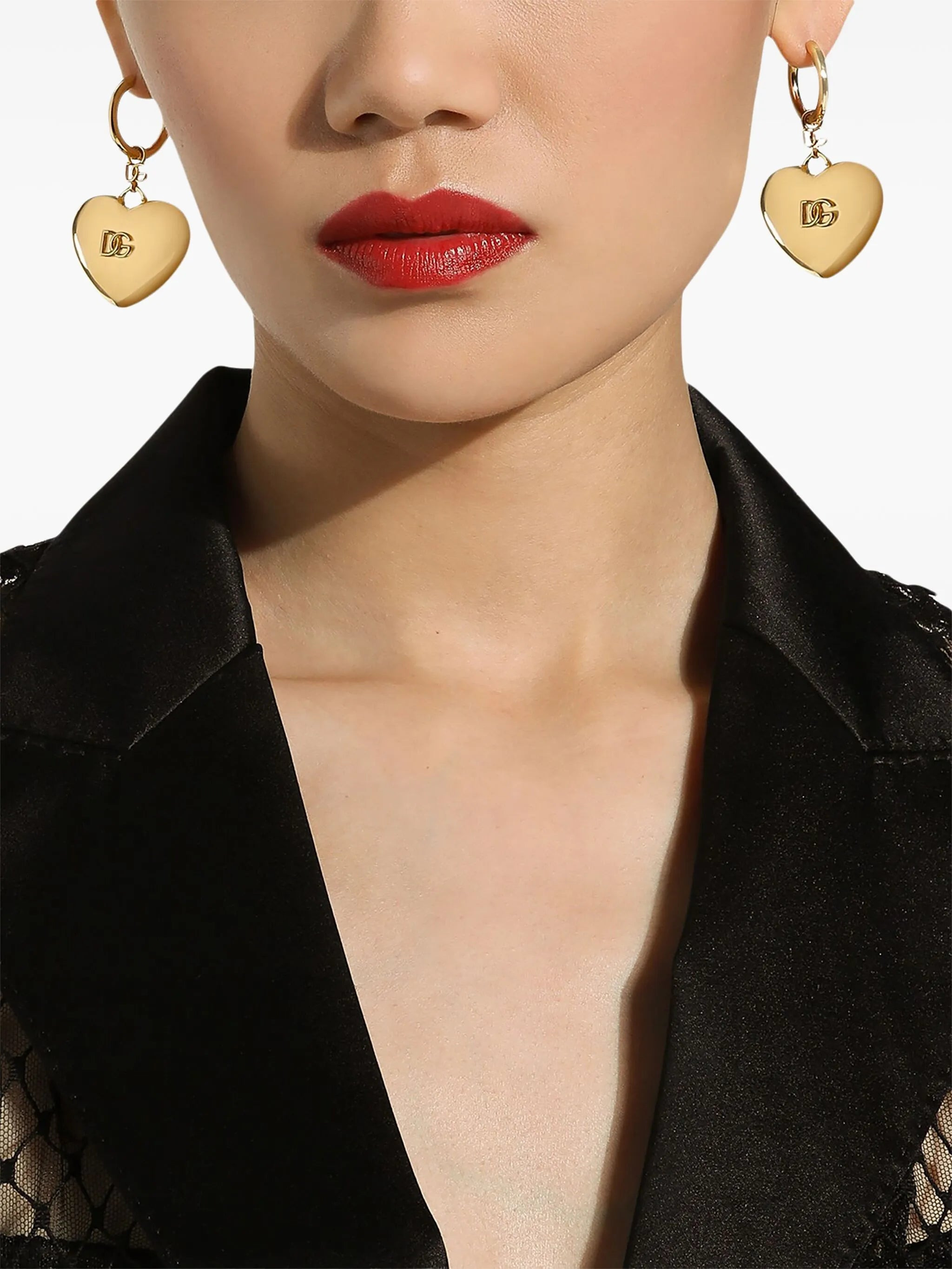 DG heart dangle earrings - 3