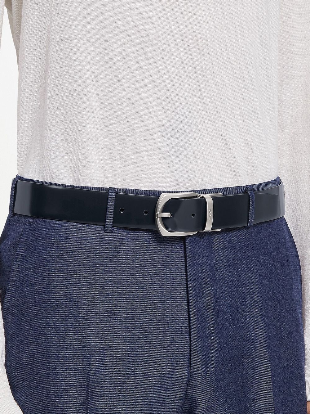 reversible leather belt - 3